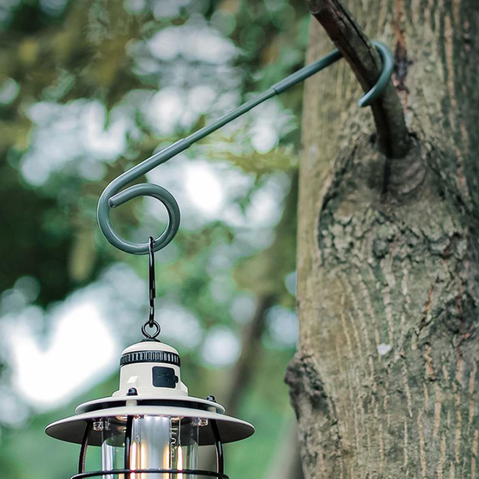 Tent Pole Post Hook Hanging Lantern Lamp Hanger Easily Install Green
