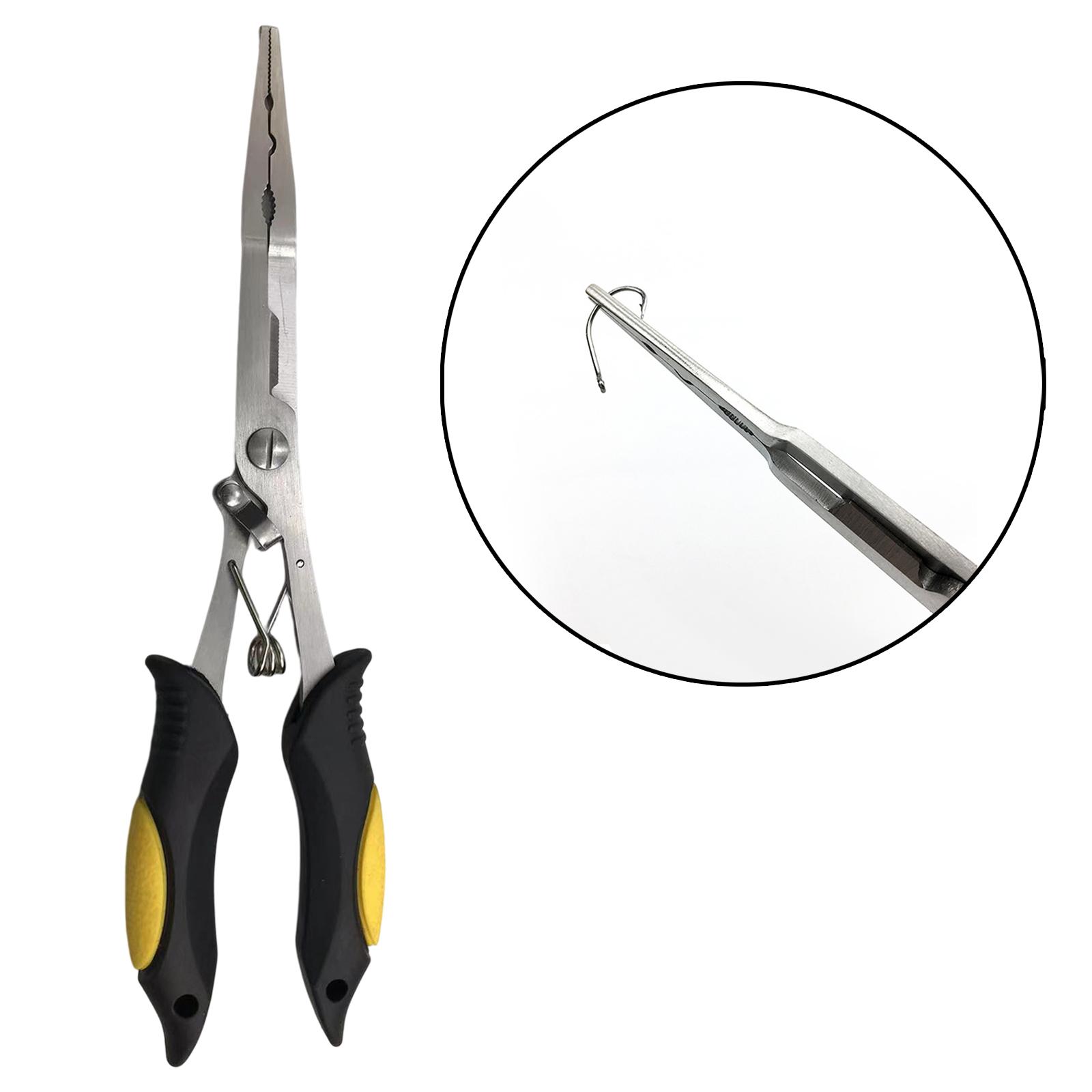 Fishing Pliers Saltwater Resistant Fittings Multifunctional Fly Fishing Gear Yellow
