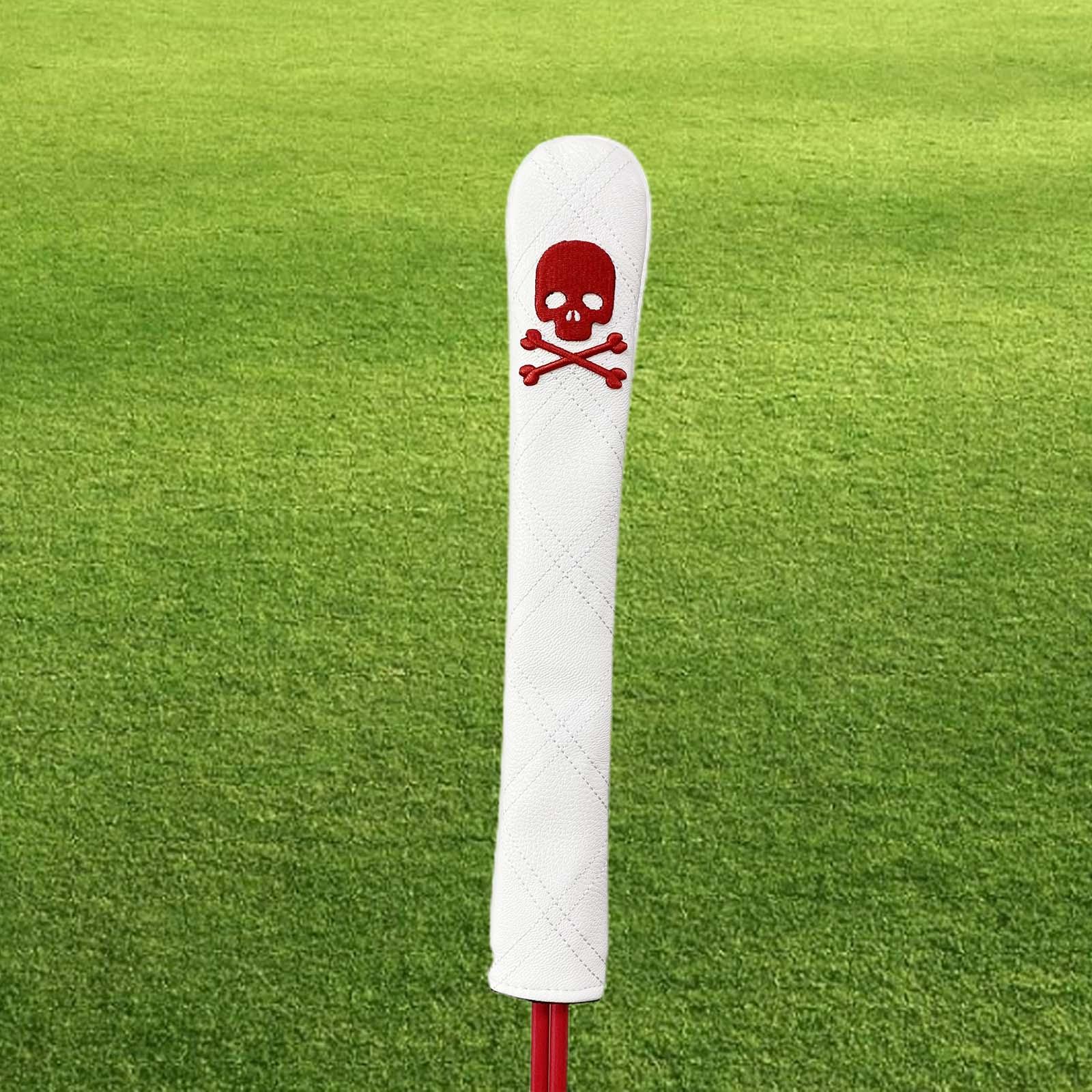 Golf Alignment Stick Headcover Case Holder Practice Swing Trainer Cover White