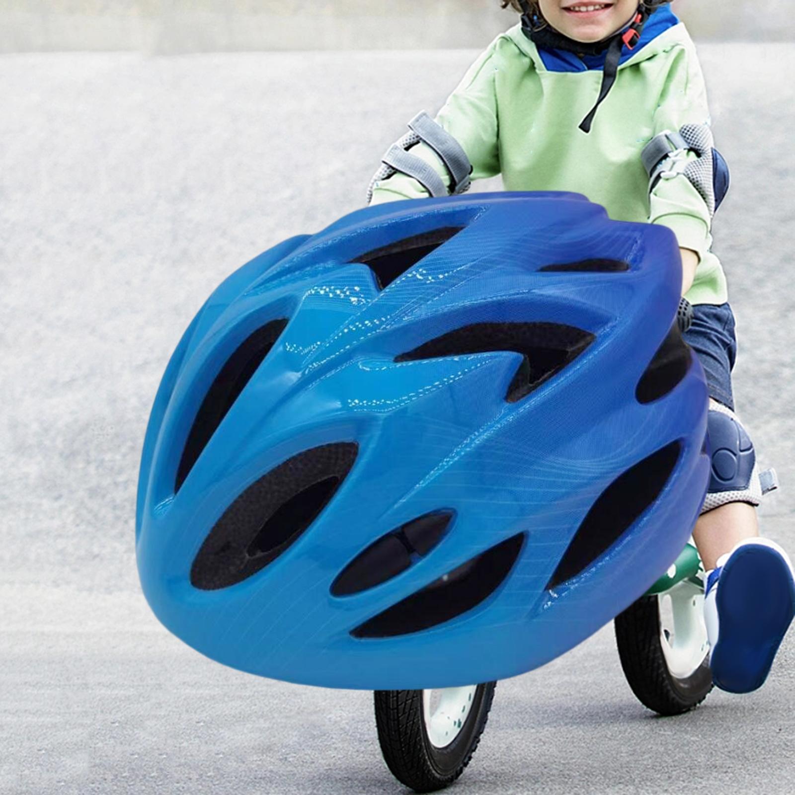 Children Bicycle Helmet Safety Shockproof Impact Resistant Kids Bike Helmet Blue