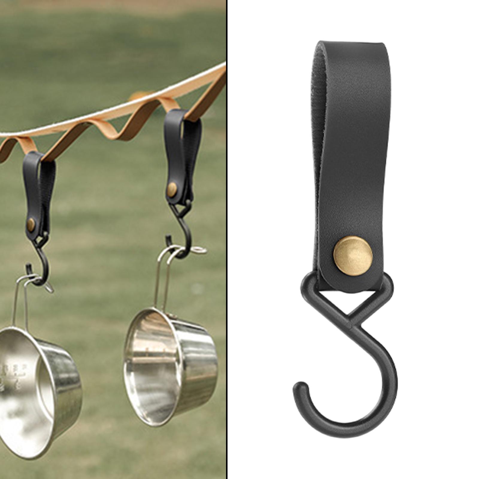 8x Hanging Hooks W/ Snaps Multifunction Hanger for Outdoor