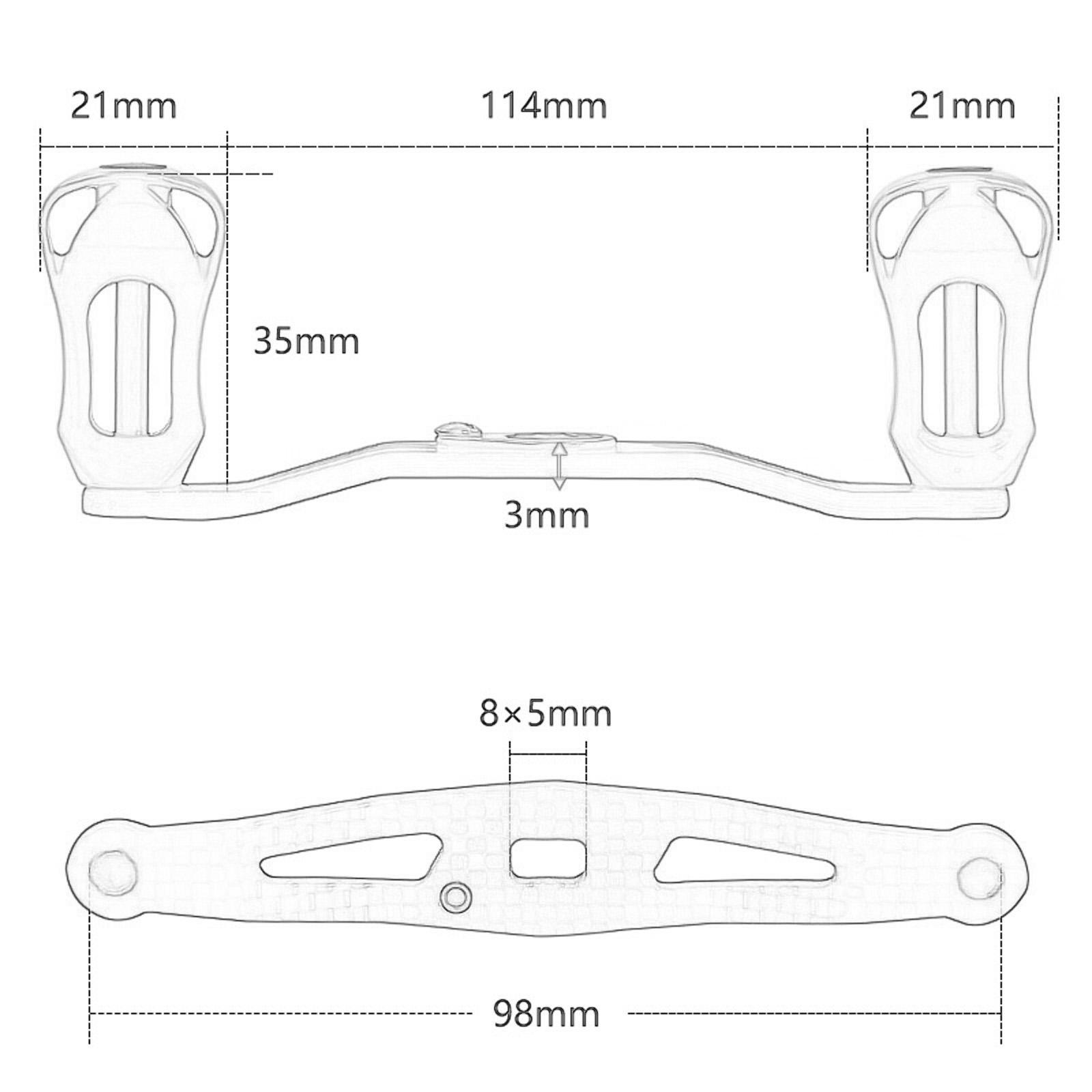 Fishing Reel Handle with Power Knob Universal Replacement Reels Power Handle Black
