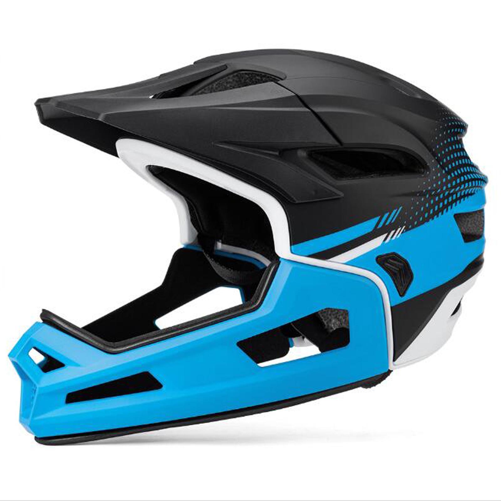 Full Face Bike Helmet Blue Black
