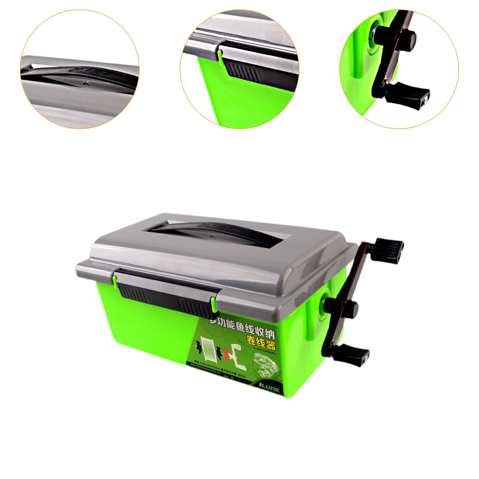 Fishing Winder Box Reel Spooler Line Tools Compact Five Reels Organizer Green