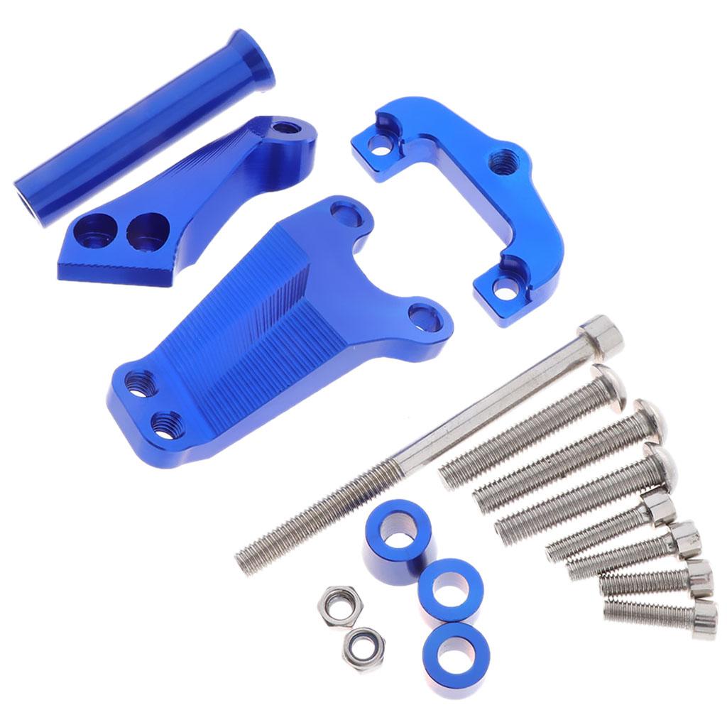 Motorcycle Steering Stabilizer Damper Bracket Mount Kit for Kawasaki Blue