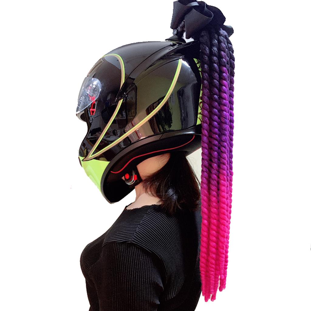 Helmet Pigtail Motorcycle Helmet Ponytail Bicycle Helmet Braids Hair Tails 0 | eBay