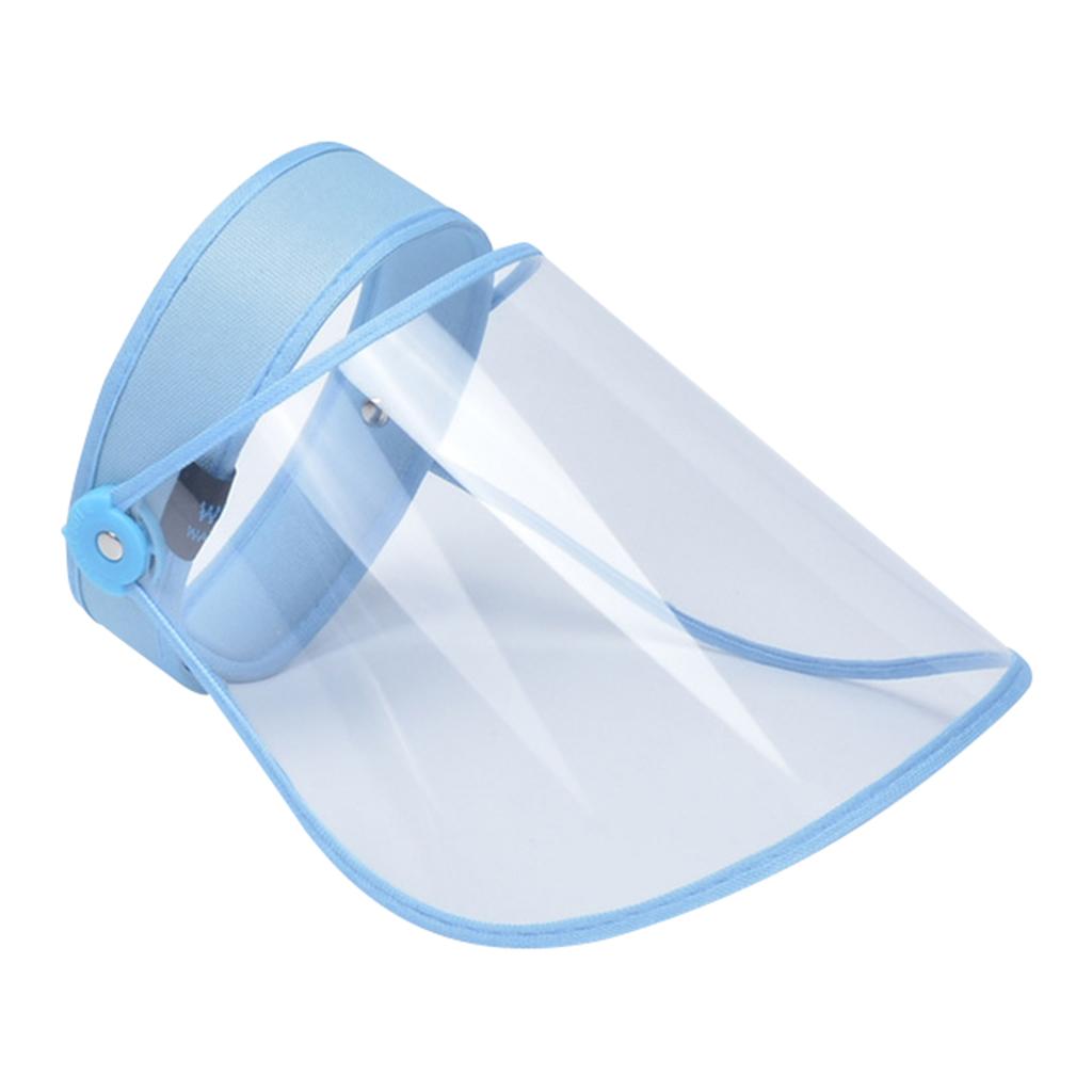 Unisex Transparent Anti-wind Dustproof Face Cover Protective Cap Blue