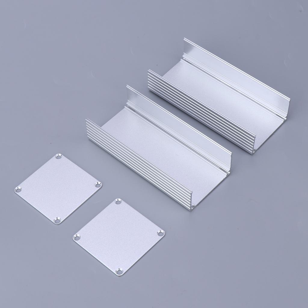 Extruded Aluminum Electronic Power Enclosure Case Box Project DIY, Silver