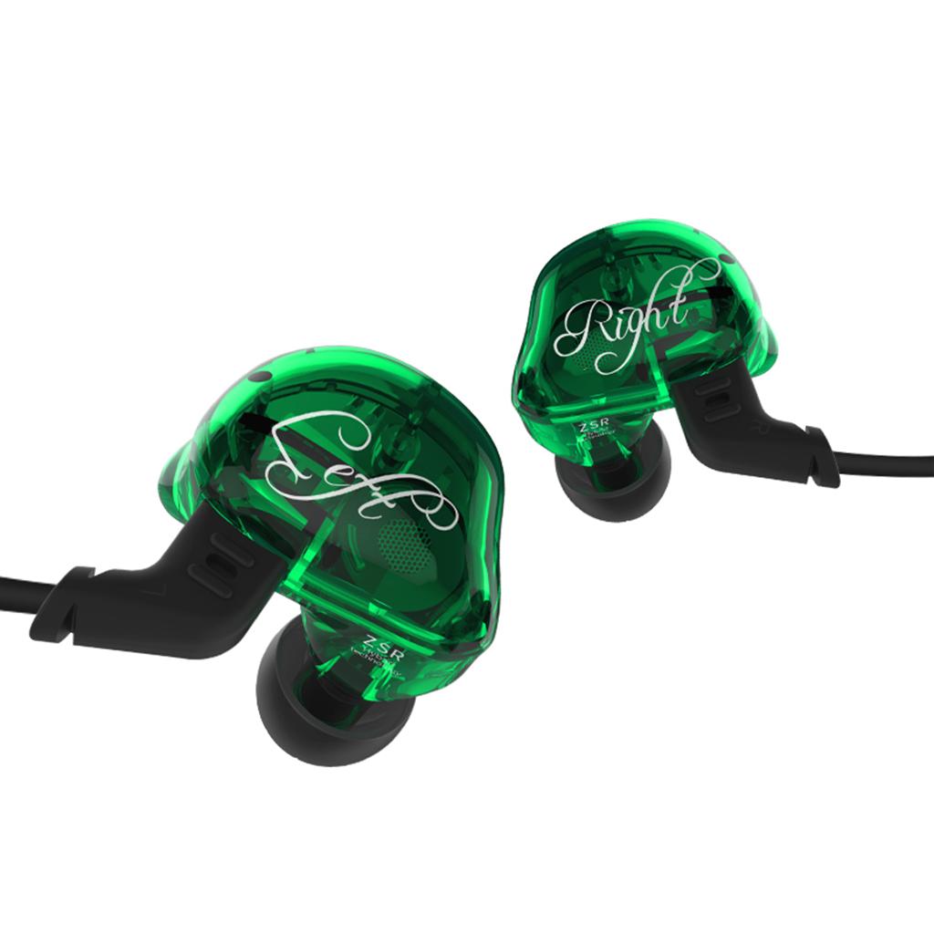 3.5mm Stereo Earphone Headset Headphone Ergonomic EarBuds Green With Mic