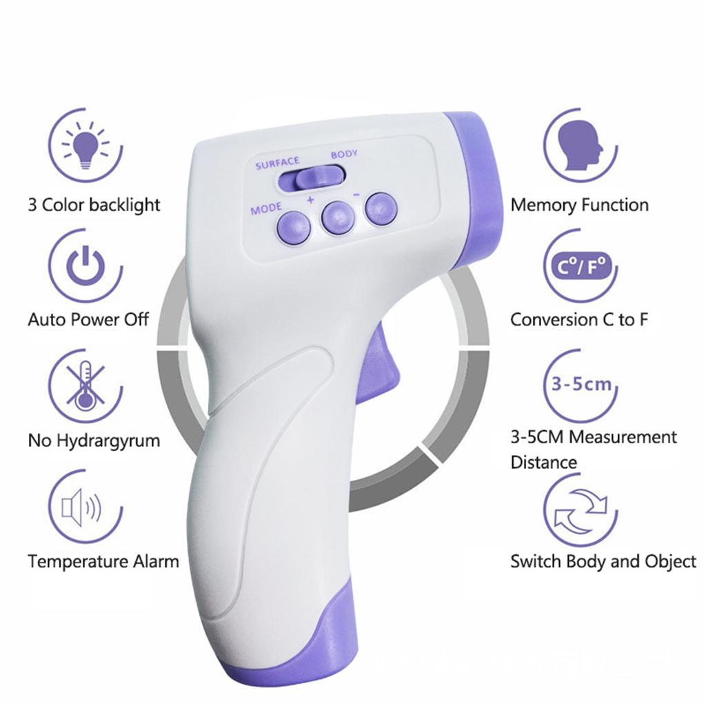 Non-Contact Digital Infrared Thermometer Baby Adult Forehead Thermometer Gun