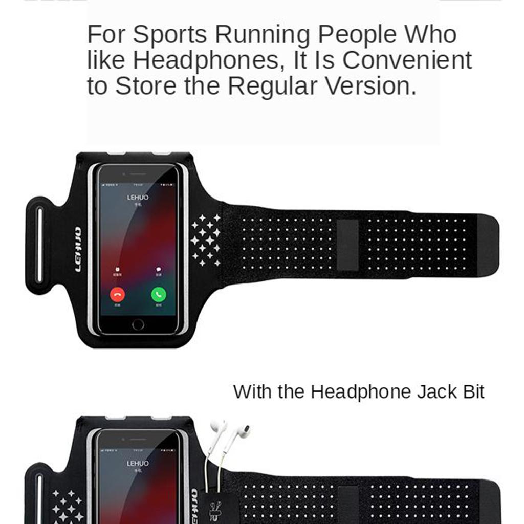 Sports Running Cell Phone Armband Black (with headphone jack)