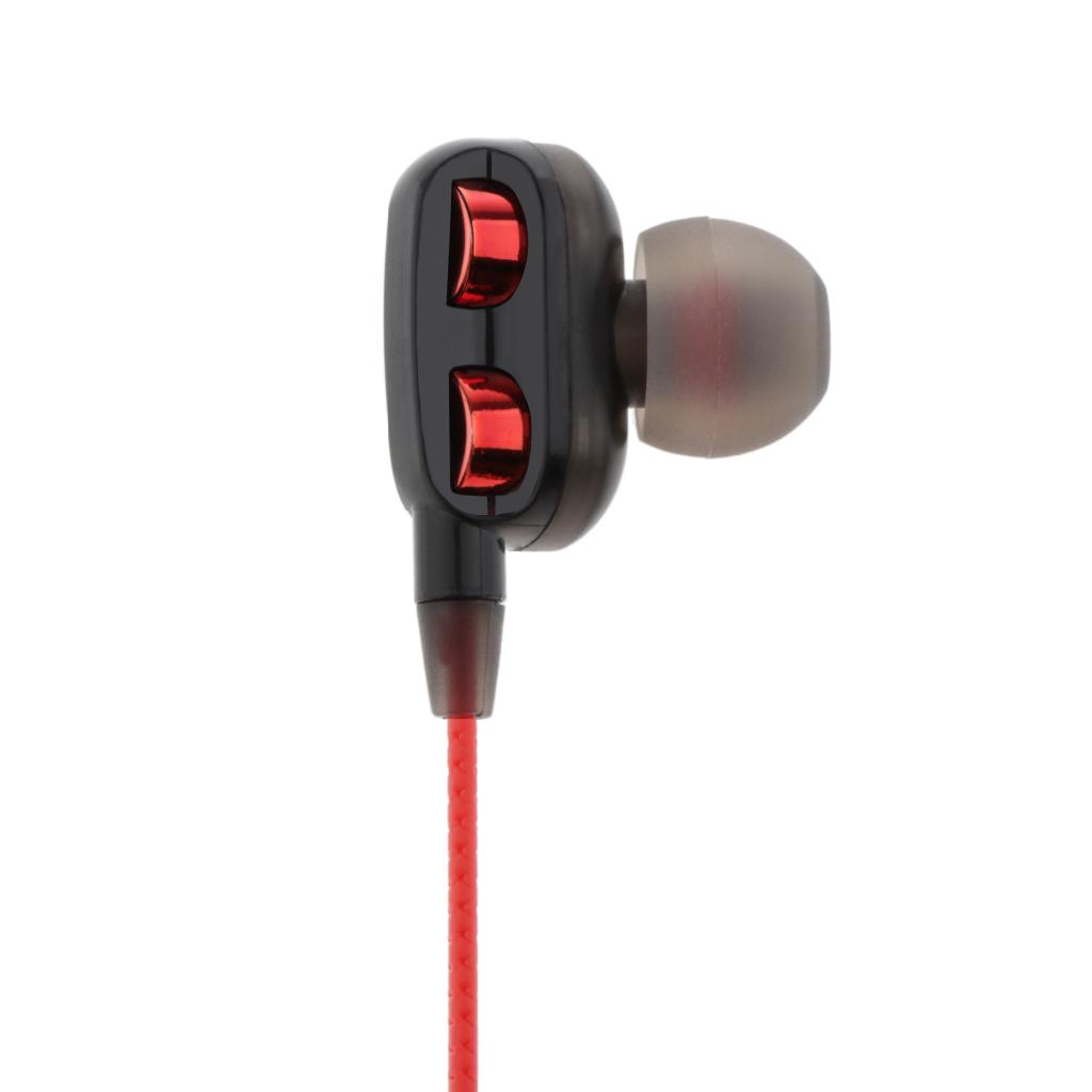 HEAVY DEEP BASS In-ear Earphones Headphones Metal Headsets Black Red