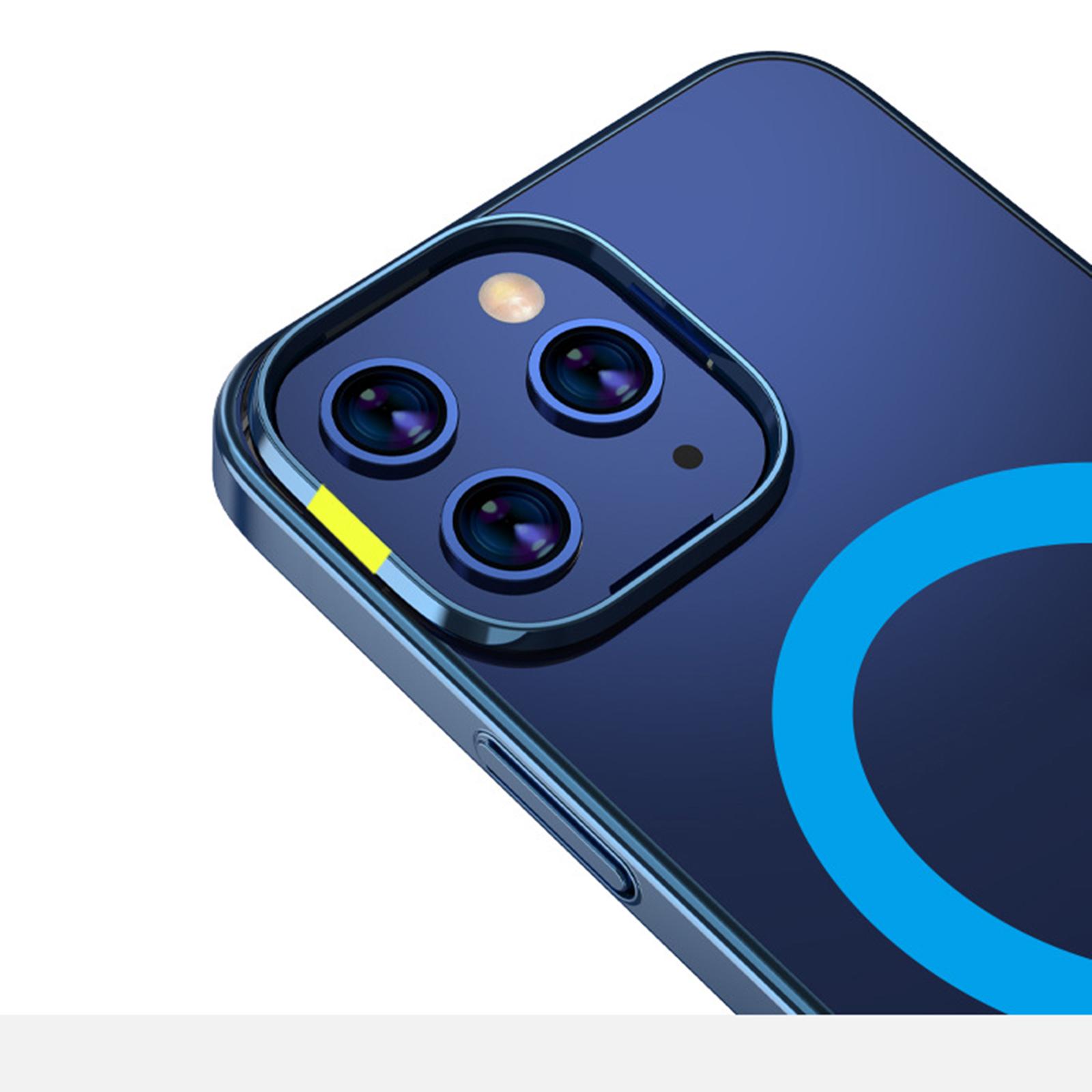 Phone Case Protective Frame Magnet Anti-Fall for Apple Blue 13