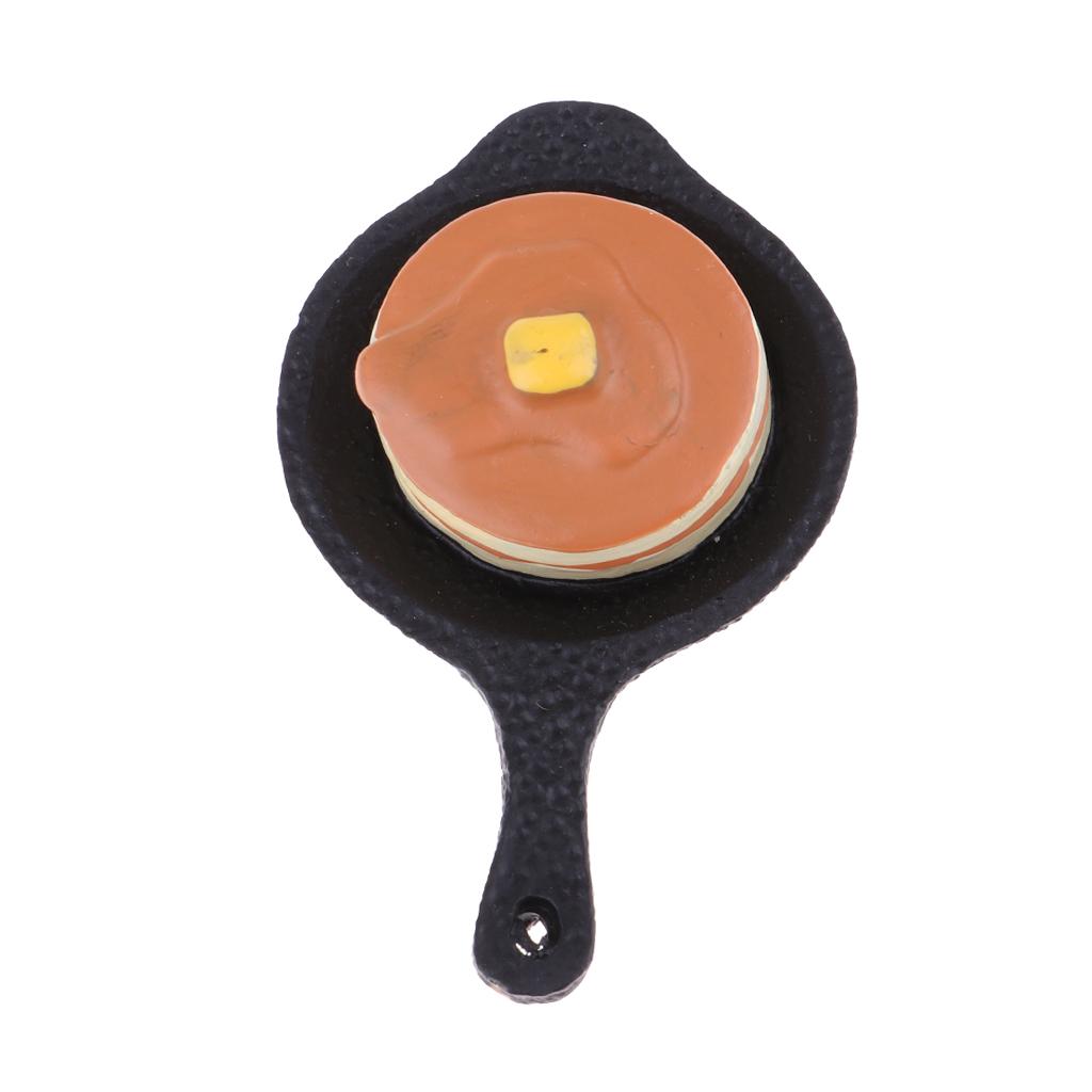 Kitchen Food Resin Pan Cakes Model Dollhouse Miniature 1/12 Scale