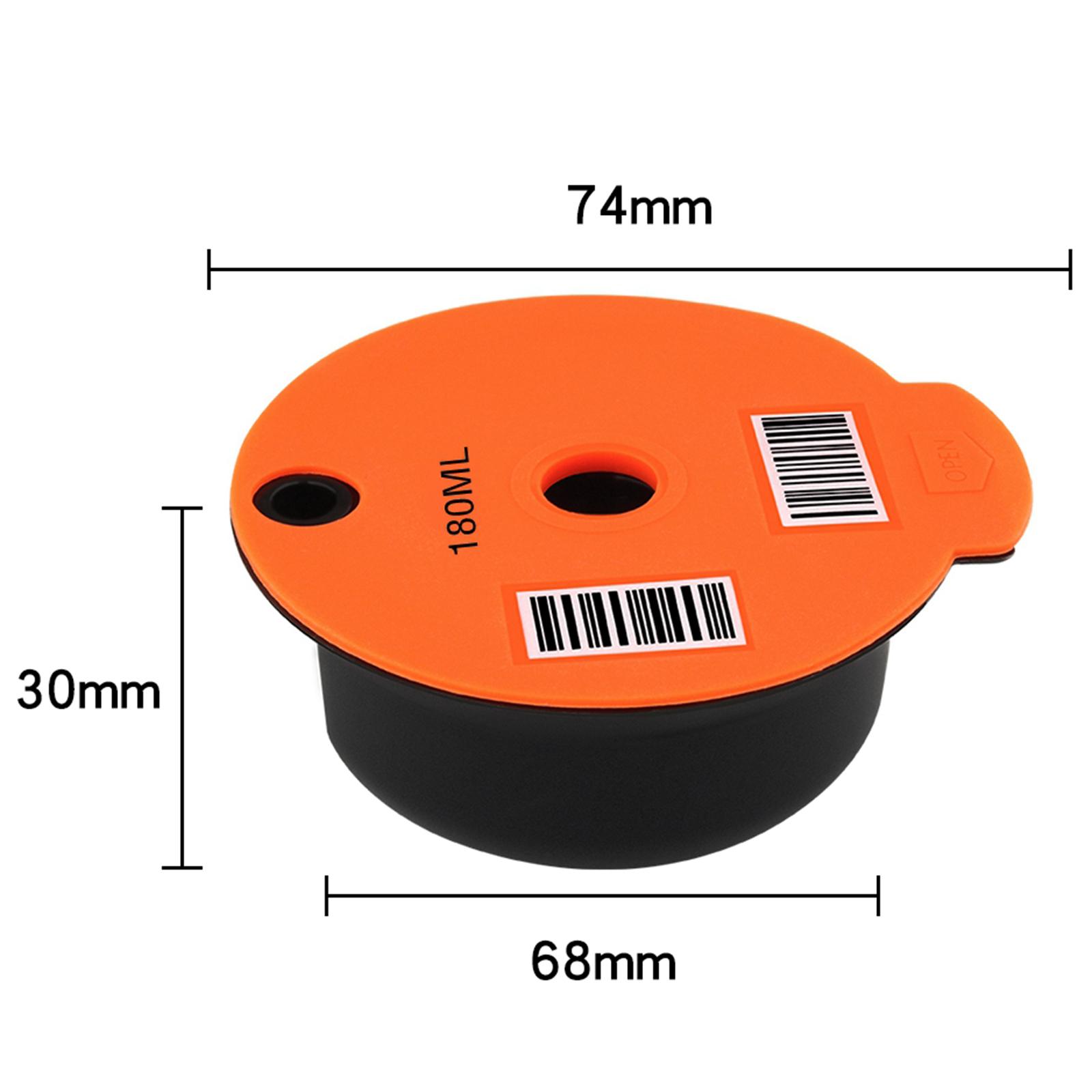 2pcs Reusable PP Coffee Capsule Pod with Slicone Lid for  Tassimo