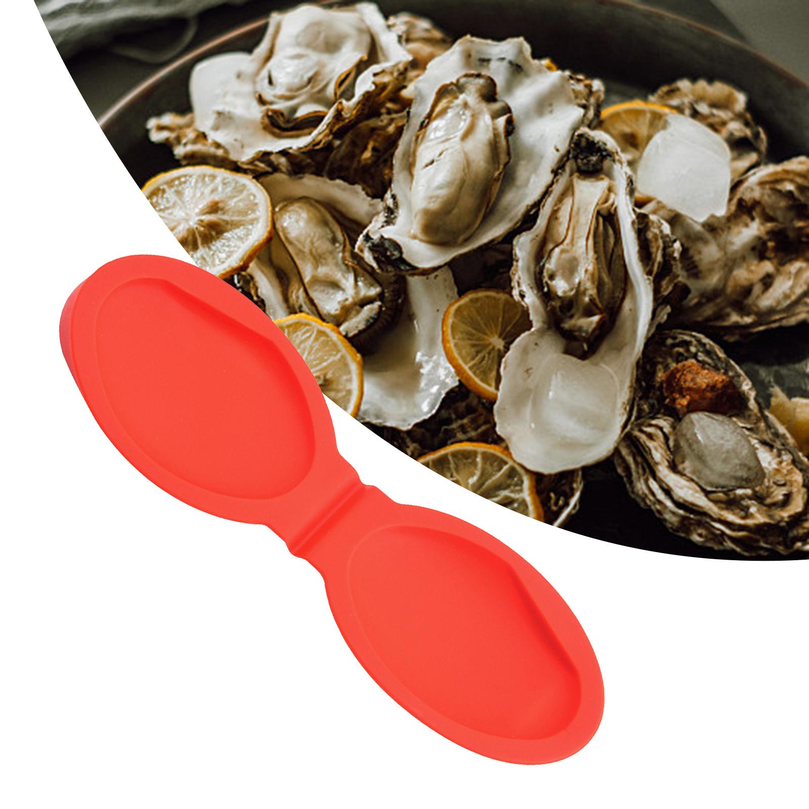 Silicone Oyster Shucking Hand Clip Shellfish Opener Tool Hand Protector Red