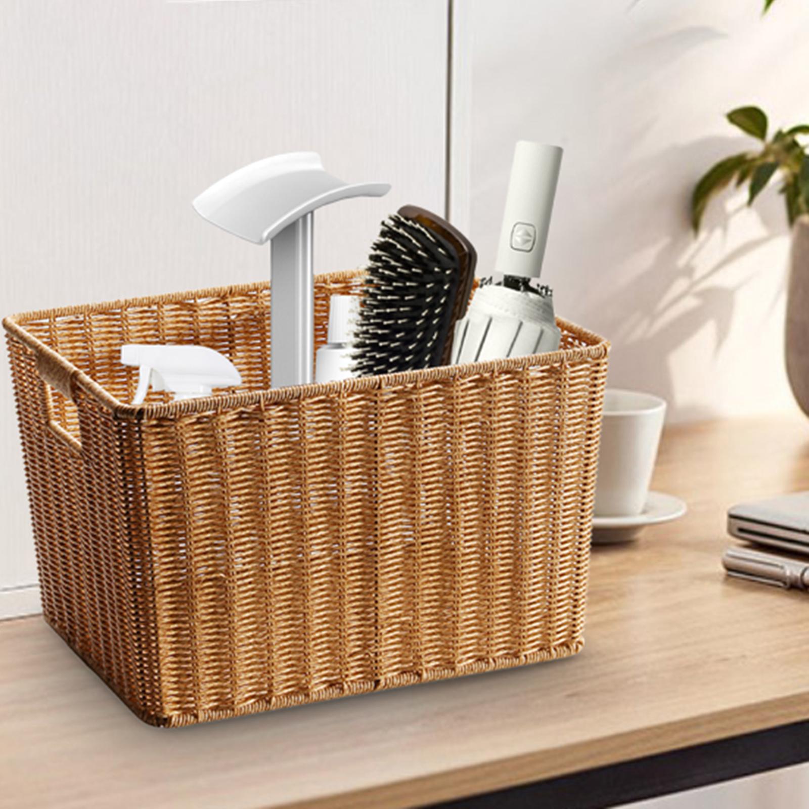 Japanese Style Magazine Basket Organizing for Sundry Home Kitchen Countertop 38cmx30cmx24cm