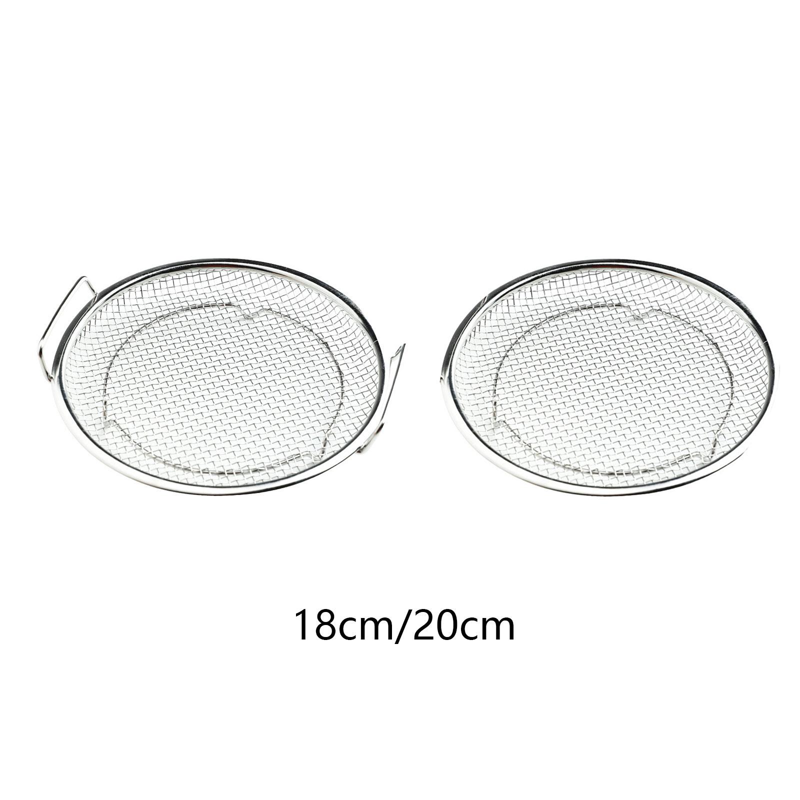 4xStainless Steel Frying Strainer Multipurpose Stainless Steel Snack Container 18cm
