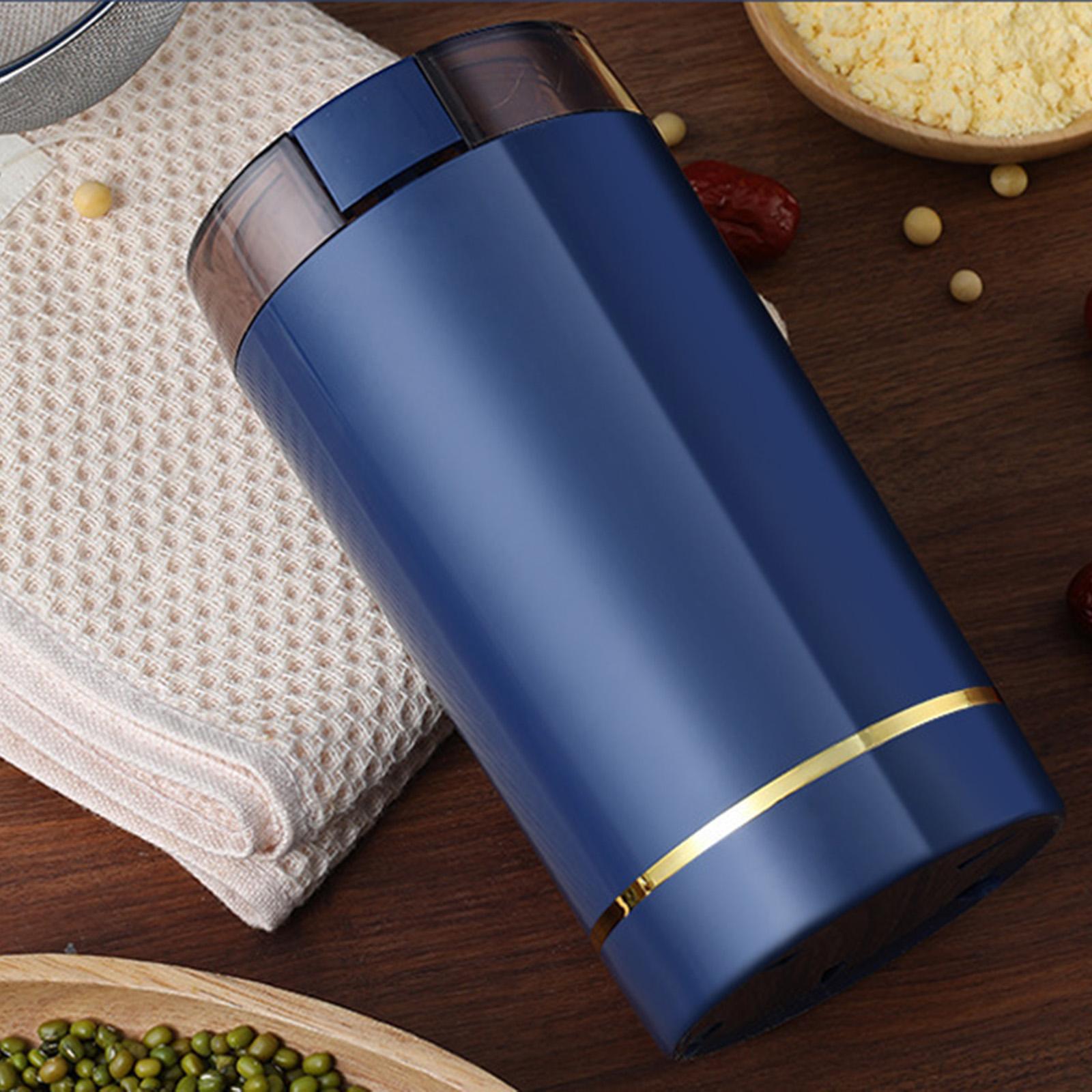 Electric Coffee Grinder Coffee Mill Stainless Steel Blender blue