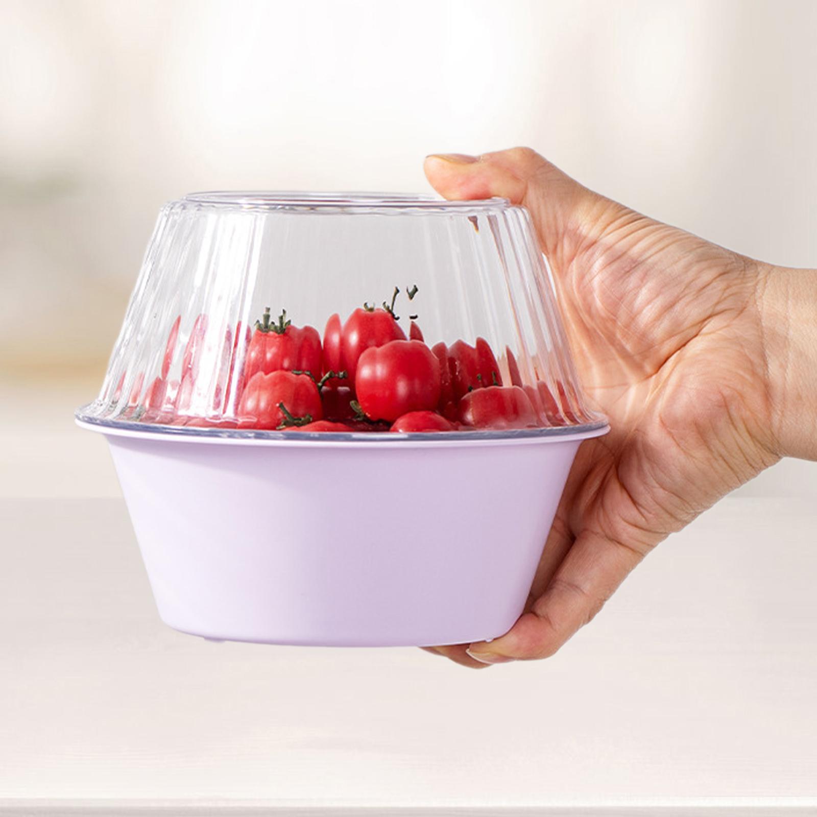 Fruit Vegetable Washing Food Strainer Food Strainer for Noodles Grape Violet