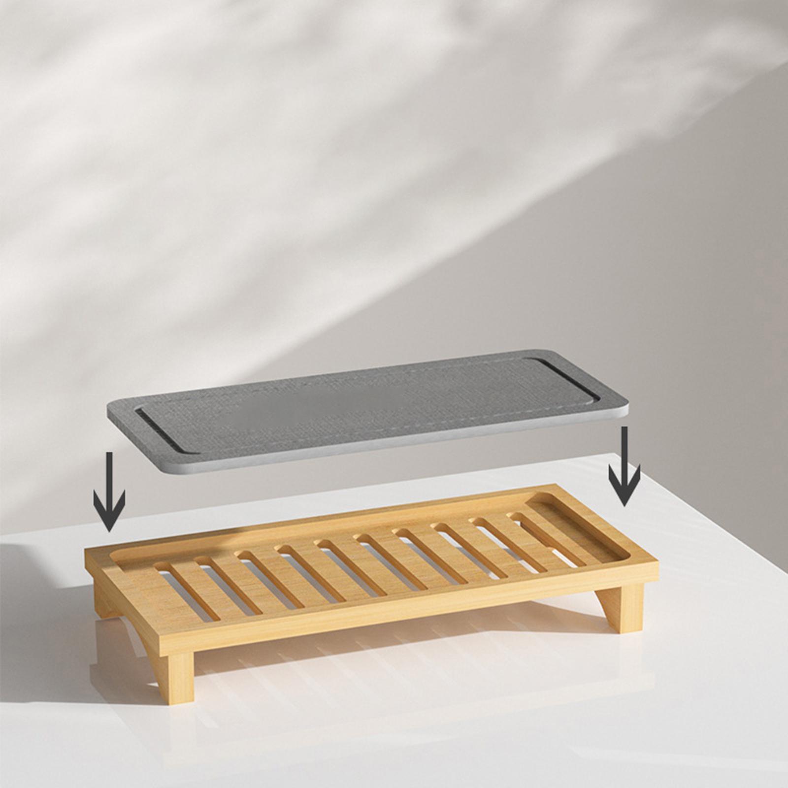 Sink Organizer Water Absorbing Diatomite Tray for Countertop Bathroom Makeup