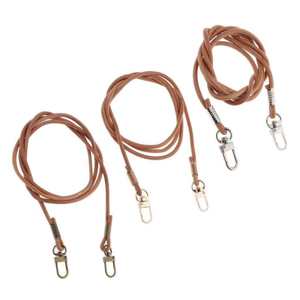 Round PU Leather Bag Replacement Strap Handbah Purse Handle 121cm Gold 1