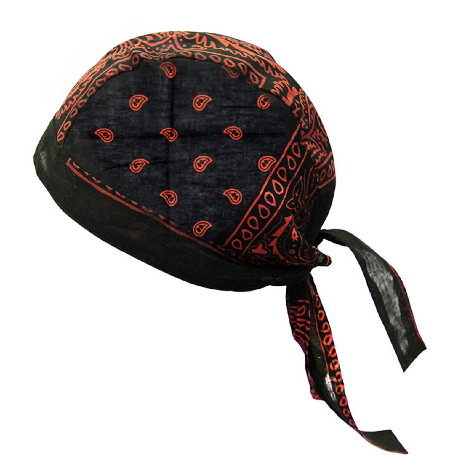 Cycling Pirate Hats Bandana Beanie Soft for Fishing  Purple Floral