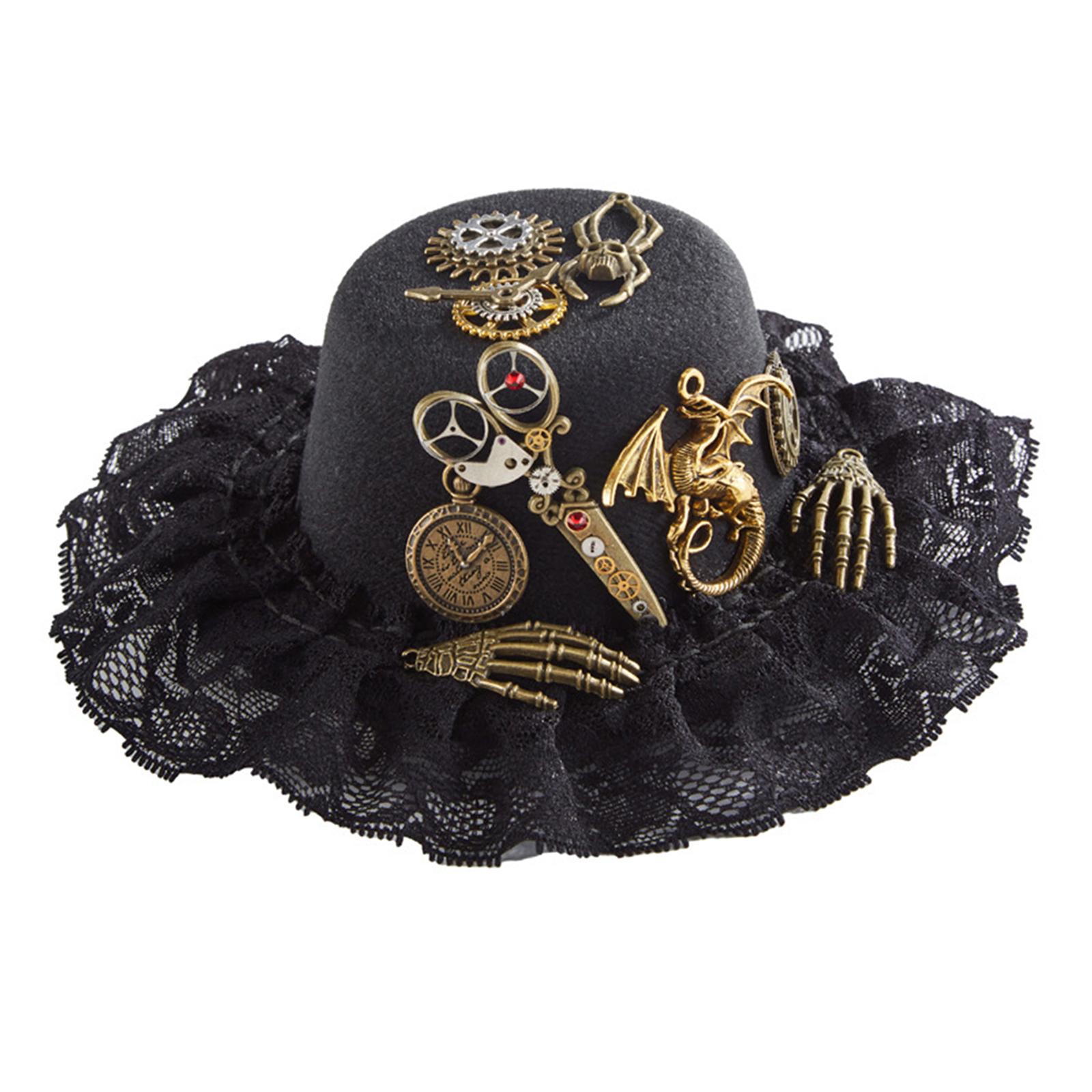 Funky Steampunk Top Hat Punk Fedoras Pirate Supplies Halloween Dress Up