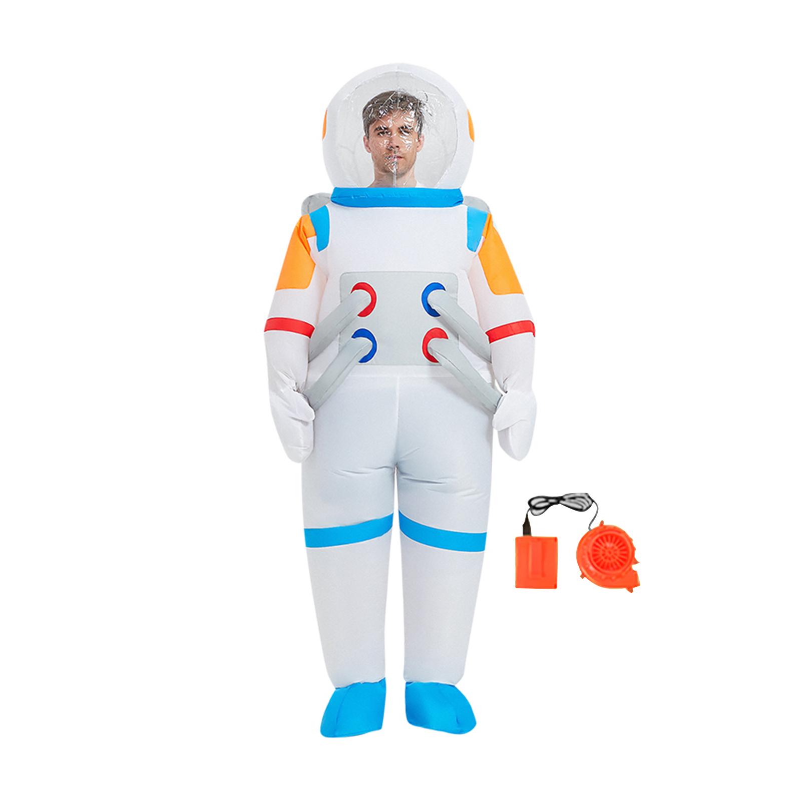 Adult Kids Inflatable Astronaut Costume Halloween Party Cosplay Cartoon Suit 80cm-120cm
