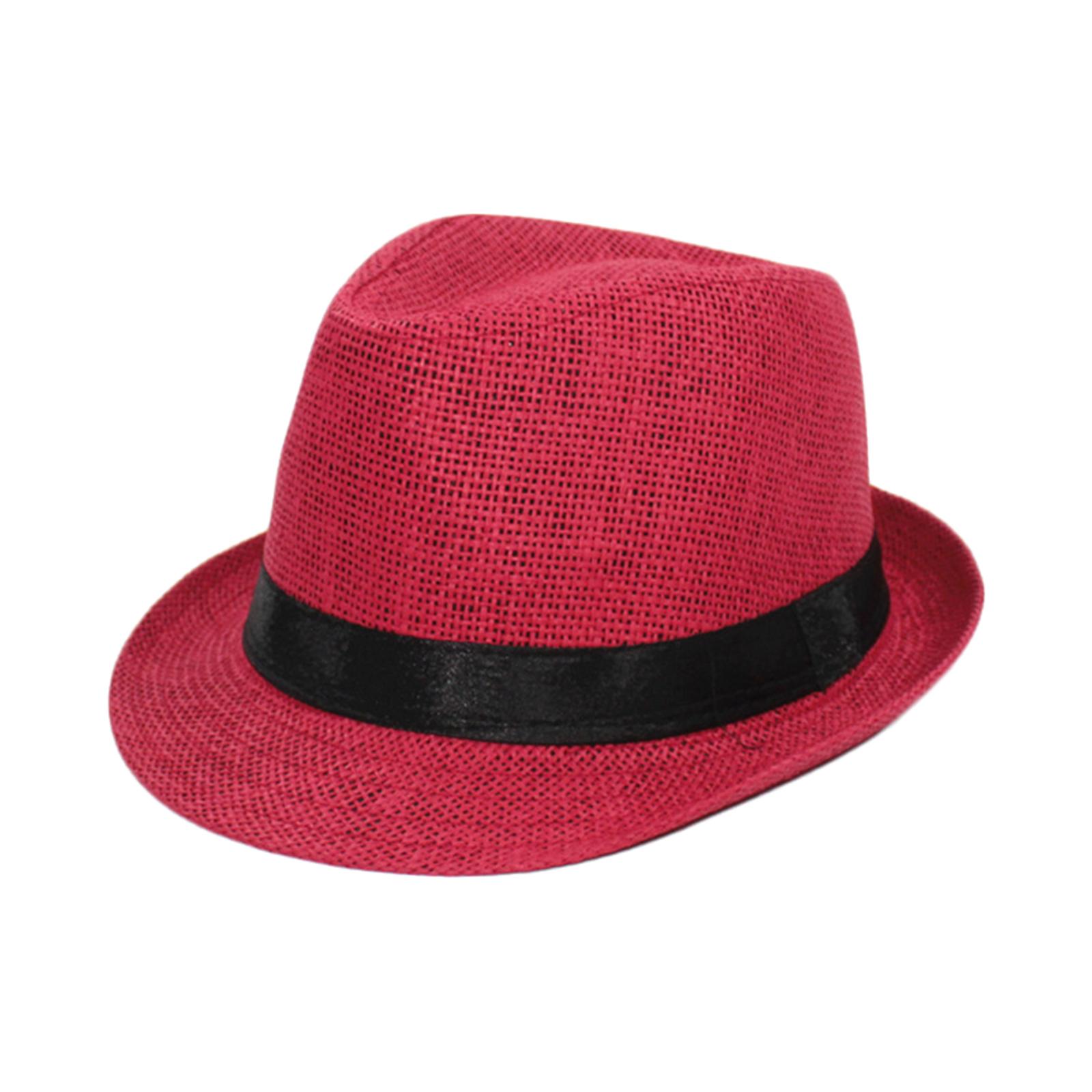 Kids Straw Hat Red