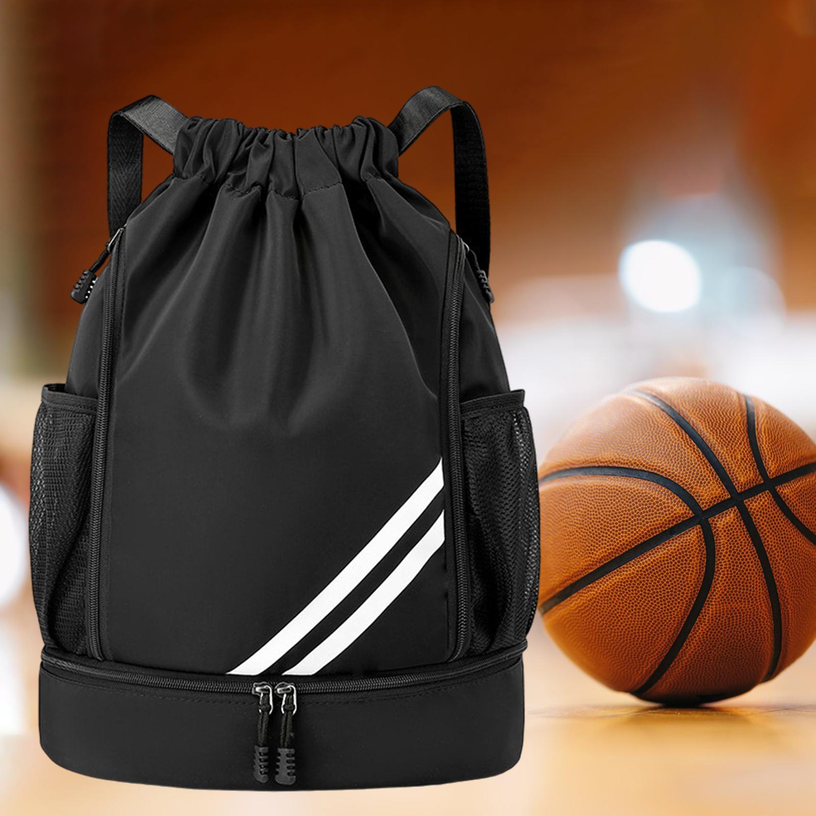 Drawstring Bag Holder Daypack Adjustable Shoulder Straps Basketball Backpack