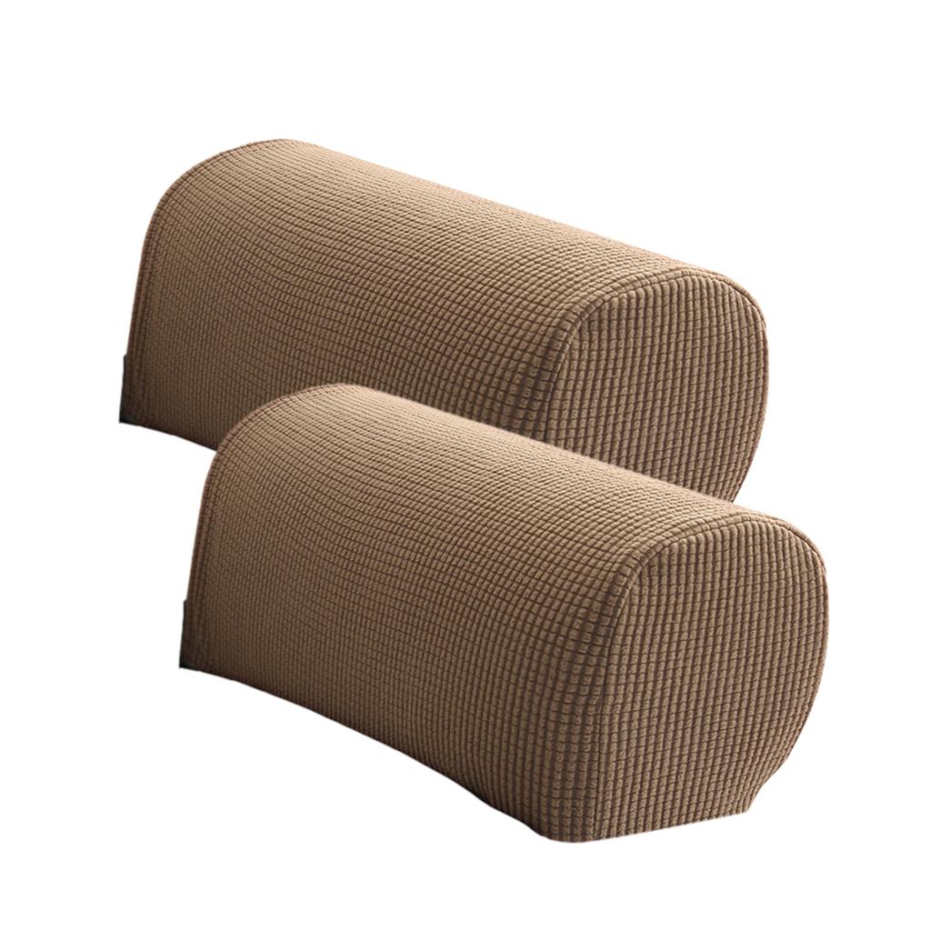 2 Pcs Sofa Armrest Covers Protectors Soft Arm Slipcovers with 10 Twist