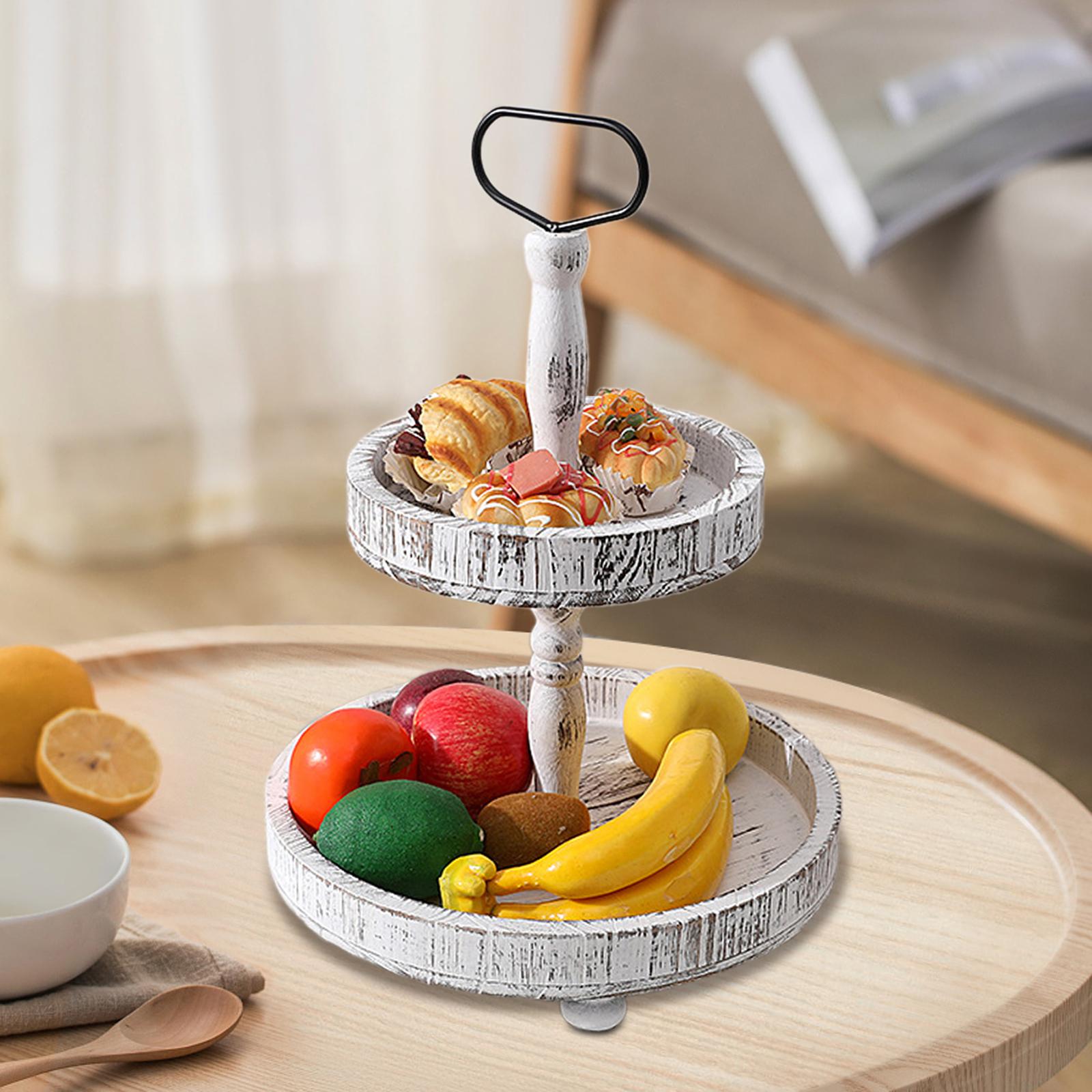 Tiered Tray Tableware Dessert Holder Serving Tray for Baking Gatherings Home Round