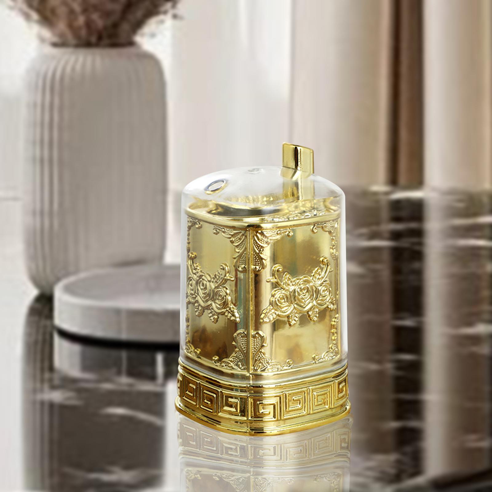 Toothpick Box Decorative Toothpick Case for Restaurant Apartment Dining Room Gold