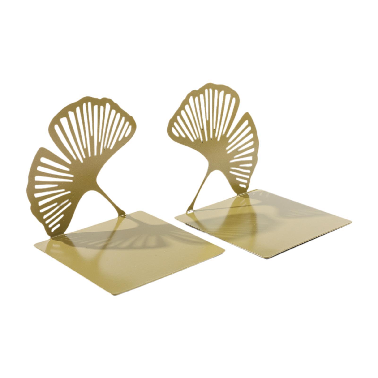 2 Pieces Ginkgo Leaf Bookend Hollowed Out