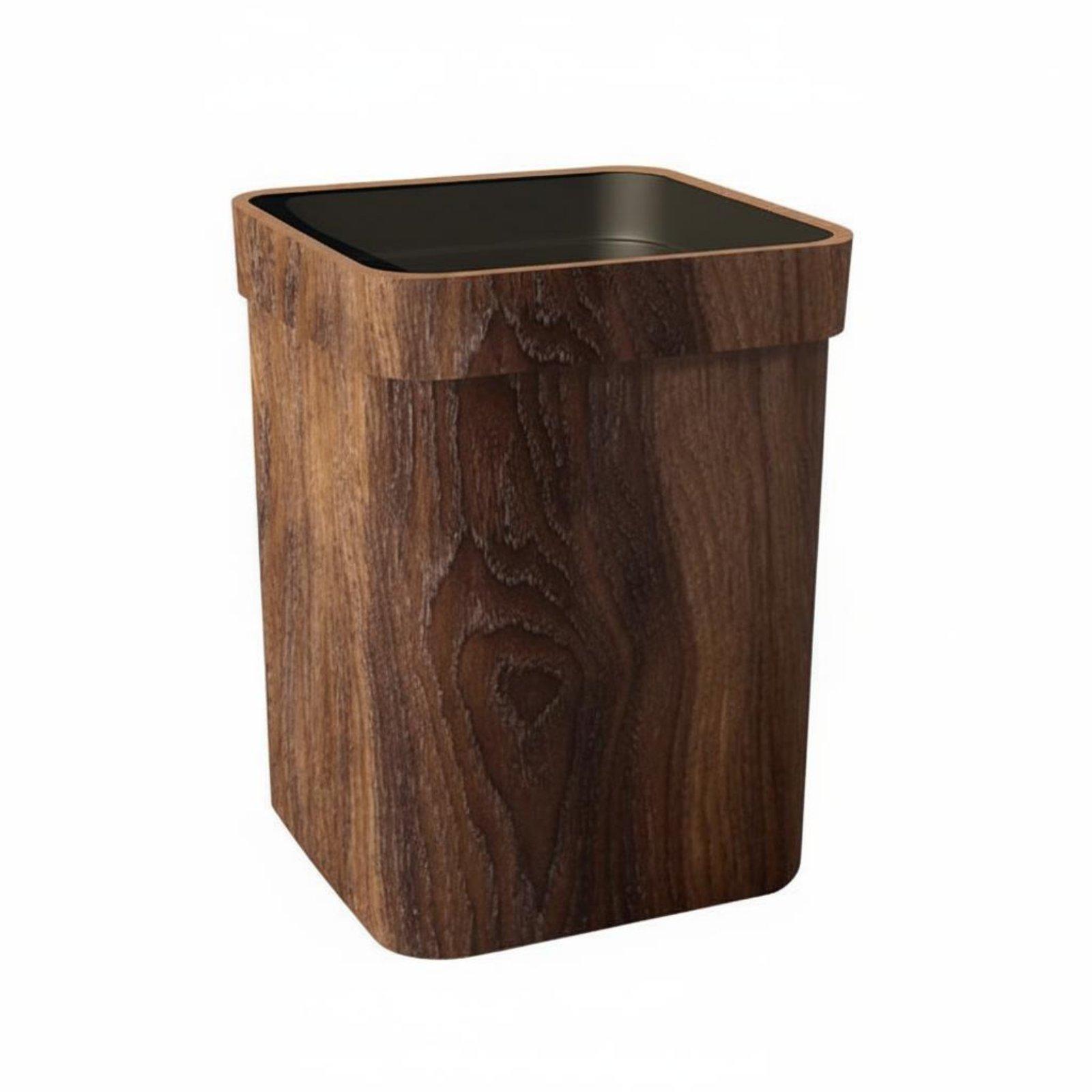 Wood Grain Wastebasket Large Capacity