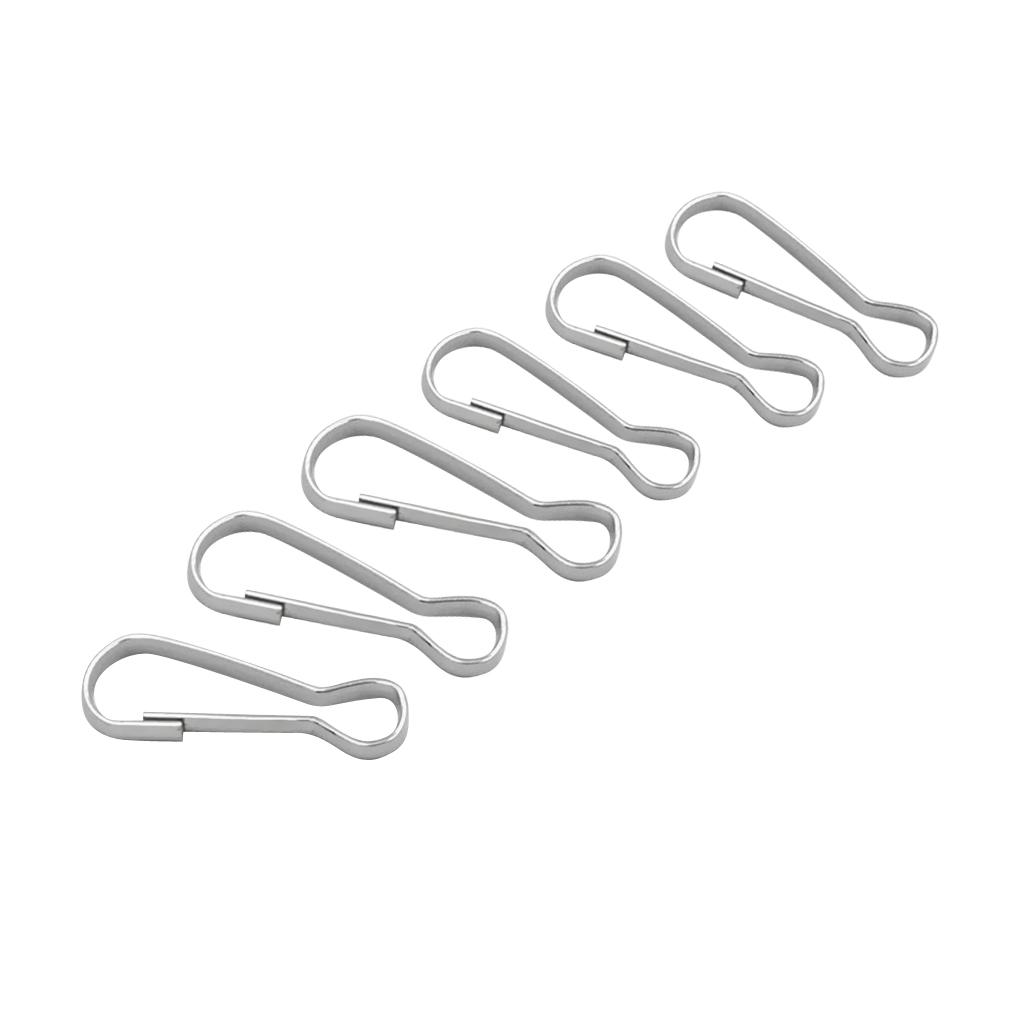 30pcs Metal Snap Lanyard Clip Hook Carabiner Camping Clasp Buckle 30mm