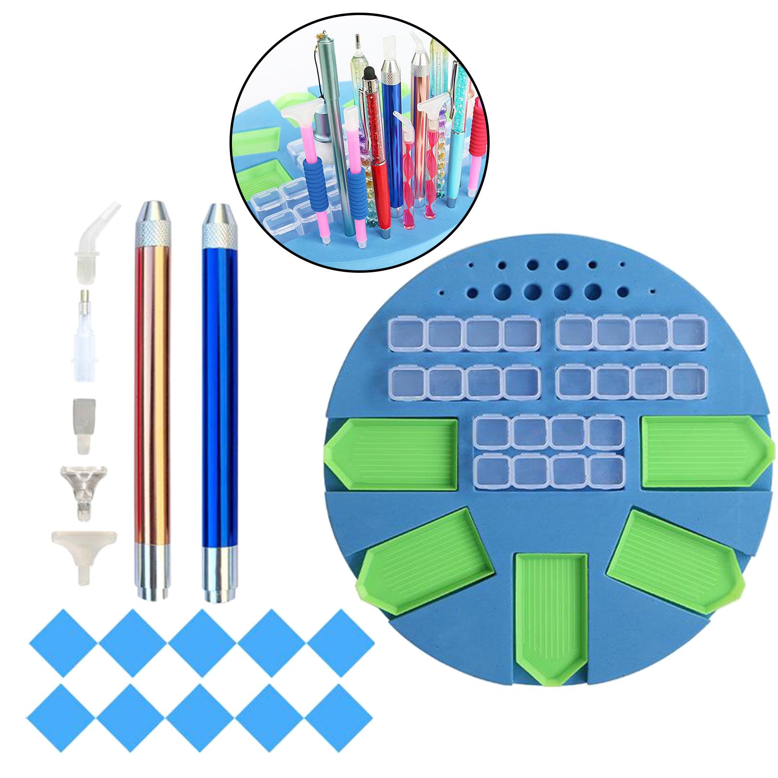 5D Diamond Paintings Tools Kit Beads Tray Organizer Art Accessories Blue4