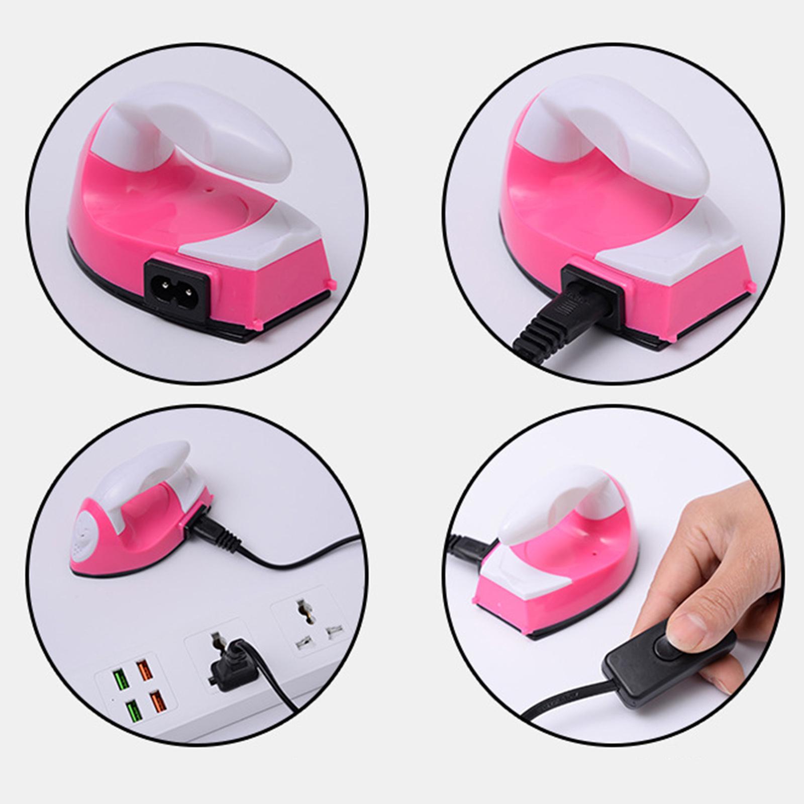 Mini Heat Press Machine Iron on Sewing Patches Silver White AB