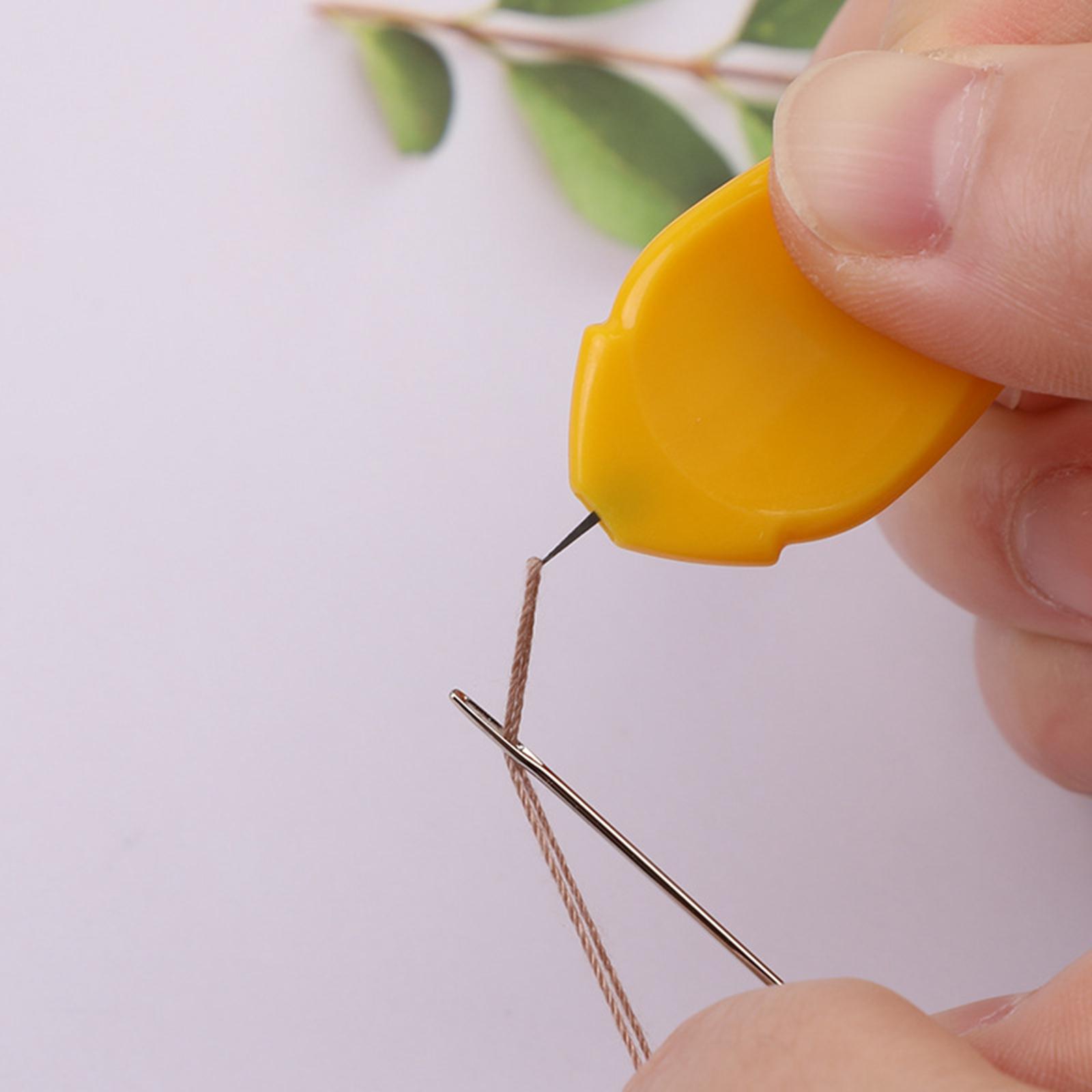 Needle Threaders DIY Coloured Wire Loop Threading Guide Yellow Red Blue