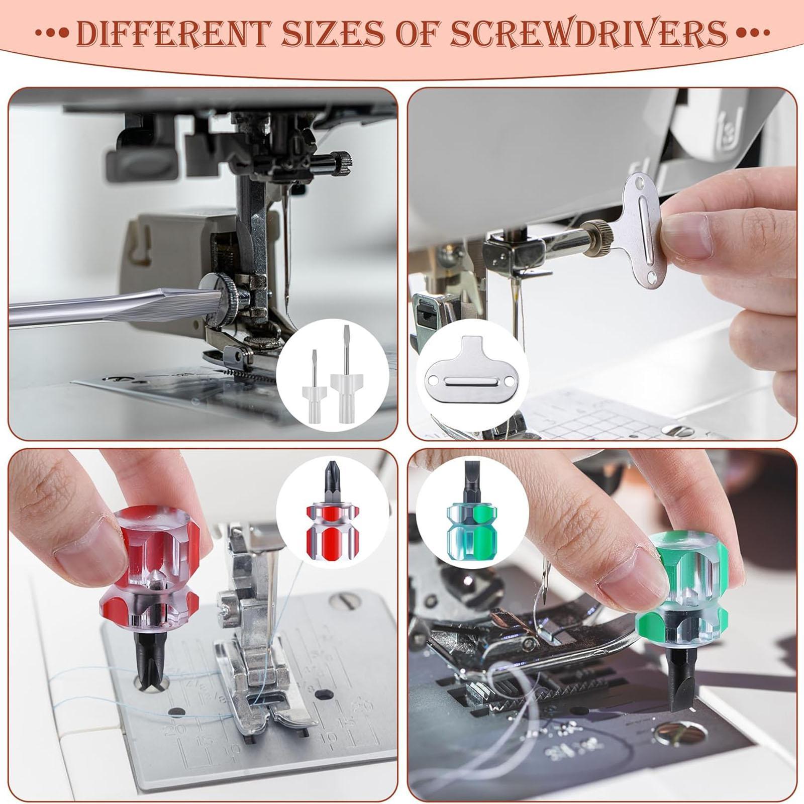 14x Sewing Machine Cleaning Kit Double Headed Brush Maintenance Repair Tools