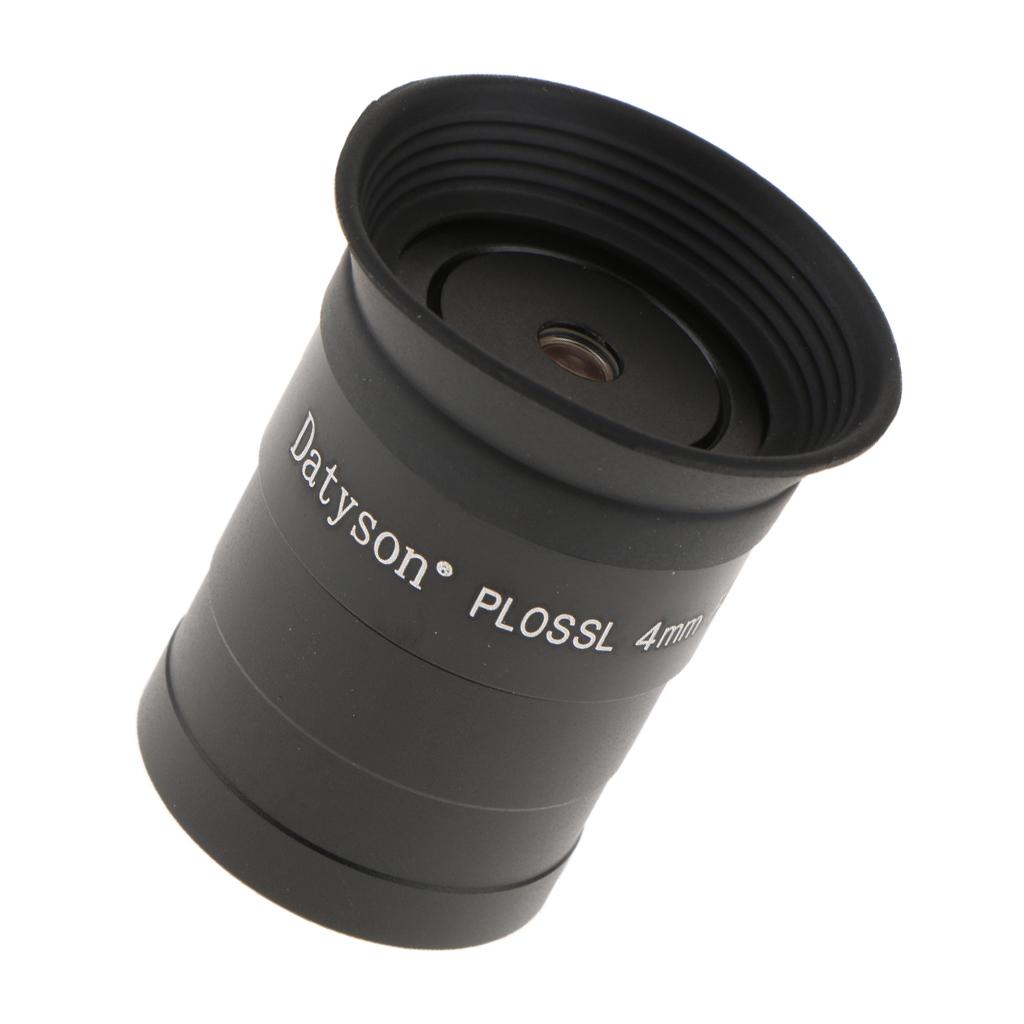 Durable 1.25'' 4mm Plossl PL Eyepiece HD Fully Coated Lens for Astronomical Telescope (Black)