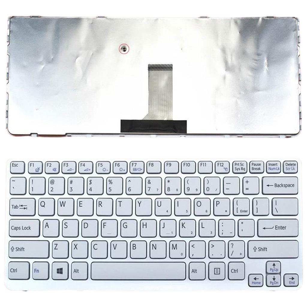 Keyboard US Compatible Computer Components White for Sony Vaio Sve141 E14