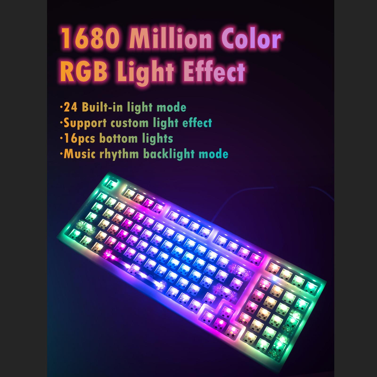 NT980 Hot Swap Mechanical Keyboard Kit RGB Light  Green