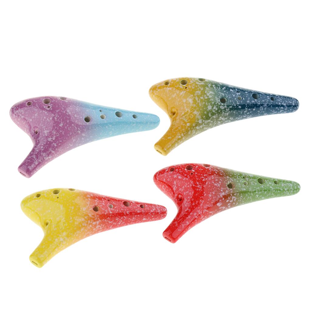 Handcrafted 12 Holes Ceramic AC Ocarina Wind Instrument A