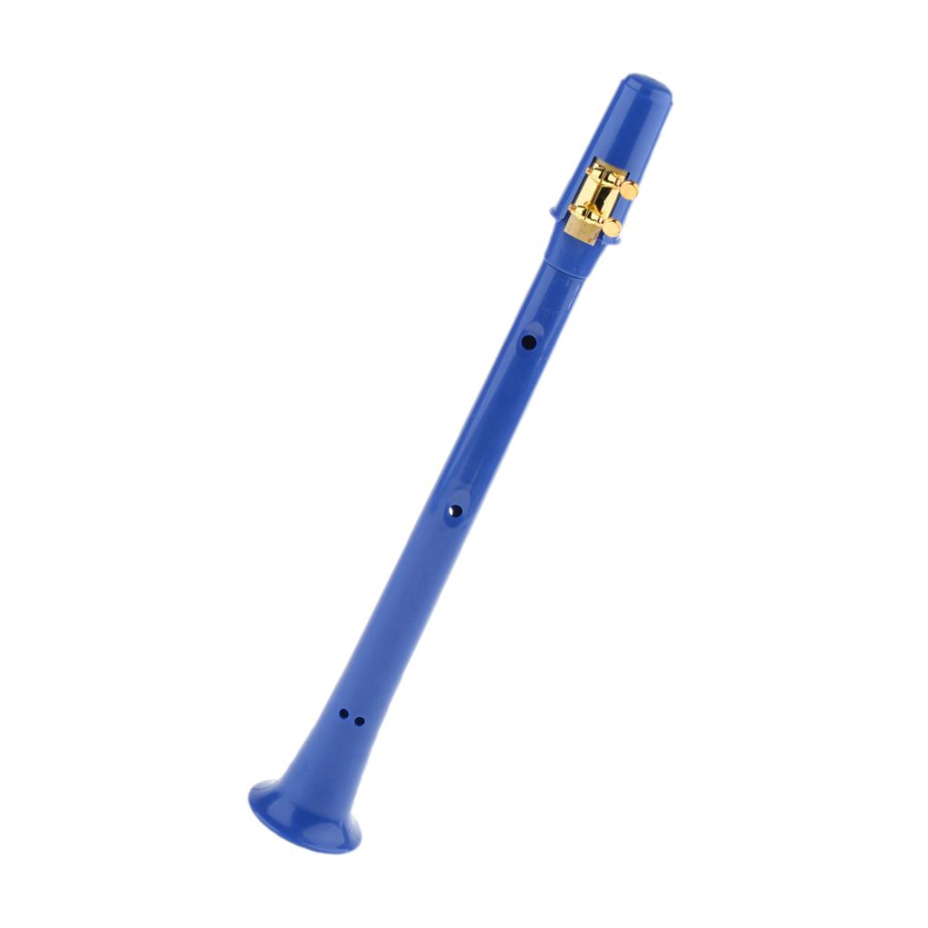 1 Piece Pocket Simple Mini Saxophone Clarinet Black Tube Instrument Blue