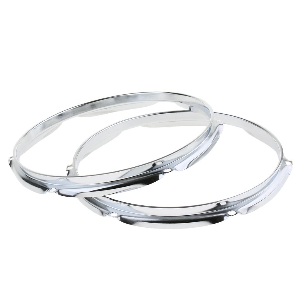 1 Pair Iron  Tom Drum Hoop Ring Rim 10inch 6 Holes