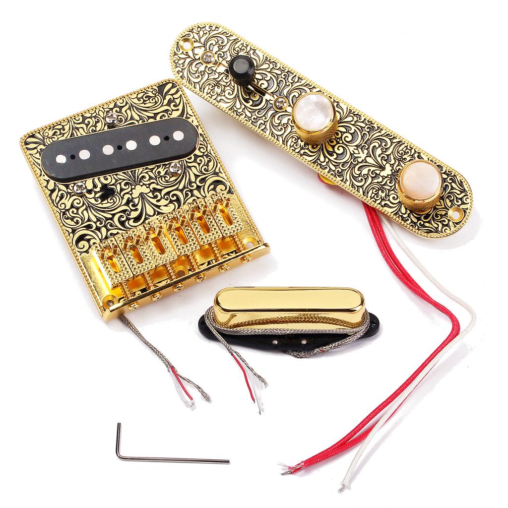 Golden  Guitar Replacement Parts Neck Bridge Pickups Parts For TL