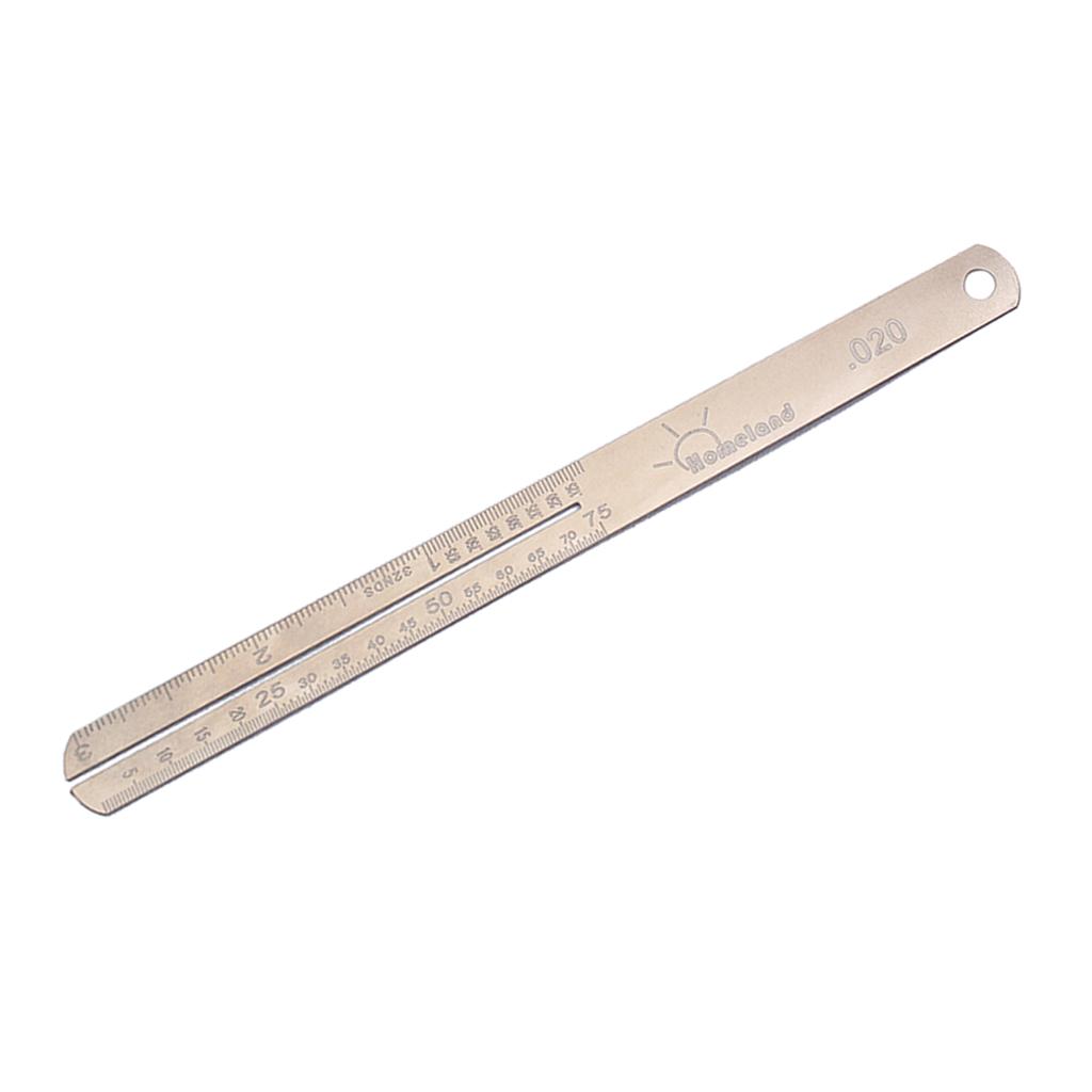 silver 010 020 080 0125guitar bass plate ruler