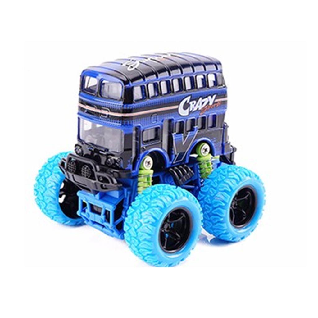 Friction Powered Truck Vehicles Car 4 Big Tire Wheels Car Toy Blue